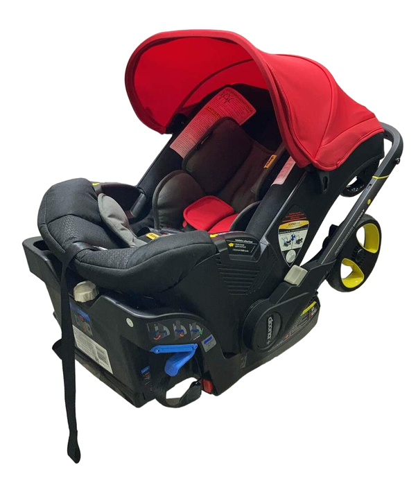 used Doona Infant Car Seat & Stroller Combo, 2023, Flame Red