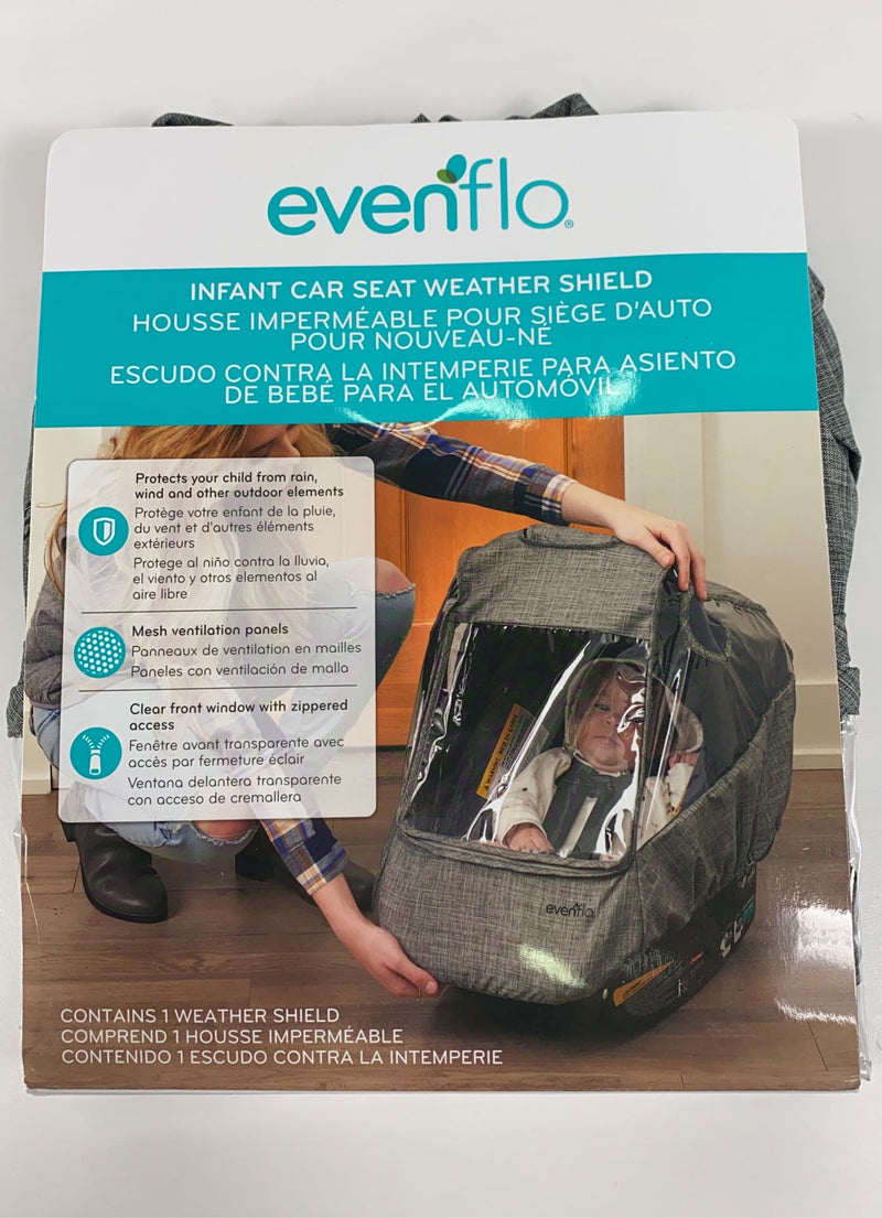 Evenflo Infant Car Seat Weather Shield, Grey Melange