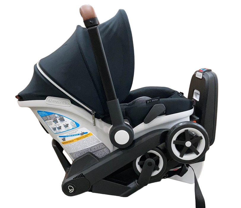 secondhand Evenflo Gold Shyft Dual Ride Infant Car Seat Stroller Combo, 2023, Moonstone Gray