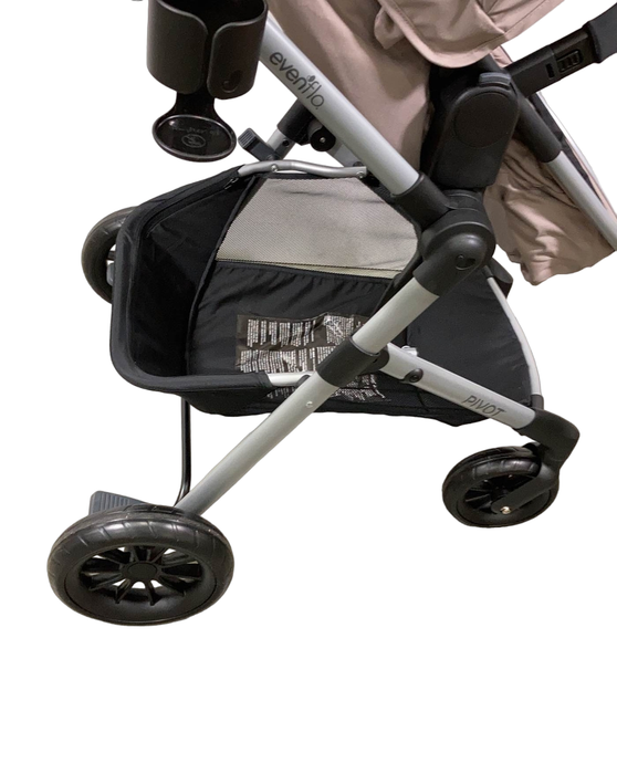 secondhand Evenflo Pivot Modular Travel System Stroller, Sandstone, 2021