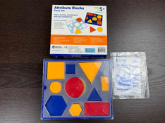 secondhand Learning Resources Attribute Blocks Desk set