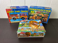 used BUNDLE Jigsaw Puzzles, Jumbo Floor Puzzles