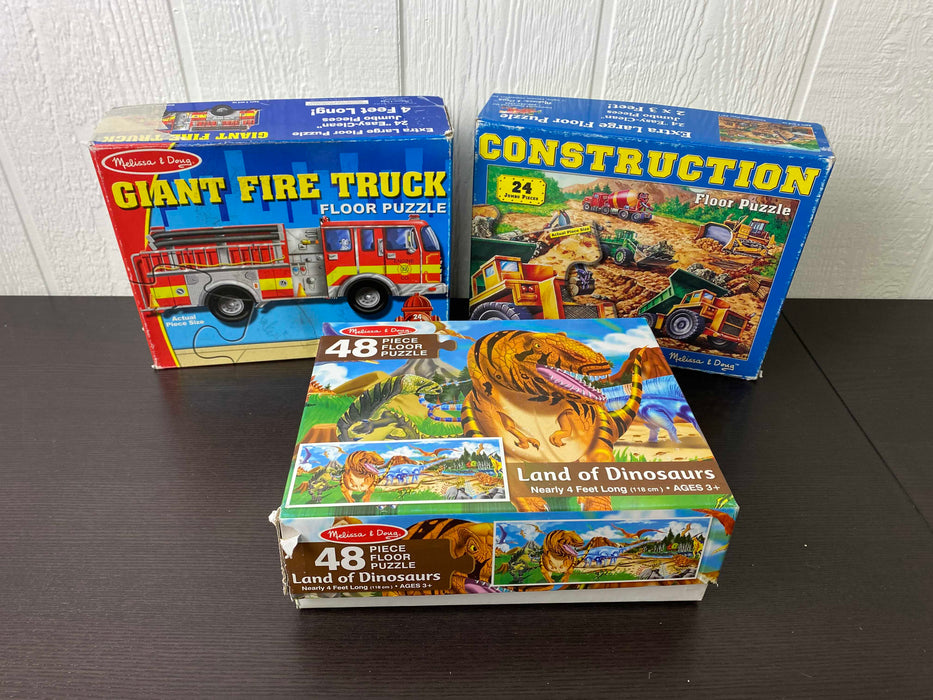 used BUNDLE Jigsaw Puzzles, Jumbo Floor Puzzles