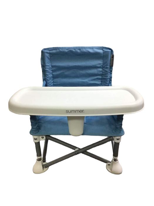 used Summer Infant Pop 'n Sit Portable Booster, Original, Dusty Blue