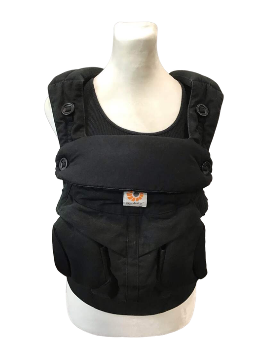 used Ergobaby 360 All Positions Cotton Baby Carrier, Pure Black