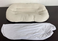 used Snuggle Me Organic Sensory Infant Lounger With Cover, White