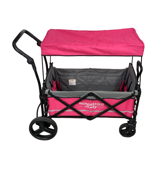 secondhand Wonderfold X2 Push + Pull Double Stroller Wagon, 2019, Pretty-n-Pink