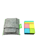 used Tegu Pocket Pouch Magnetic Wooden Block Set