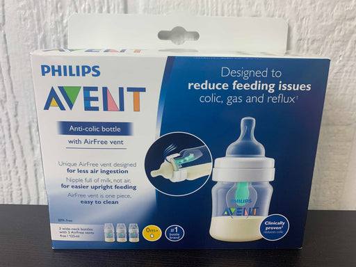 used Philips Avent Anti-Colic Baby Bottles, 4oz 3 pack