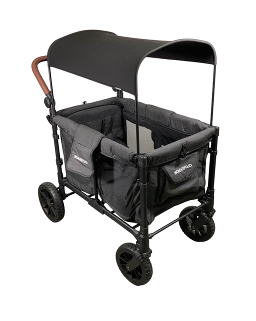 used Wonderfold W4 Luxe Quad Stroller Wagon, Volcanic Black, 2023