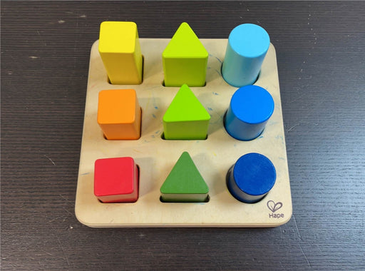 secondhand Hape Color & Shape Wooden Sorter