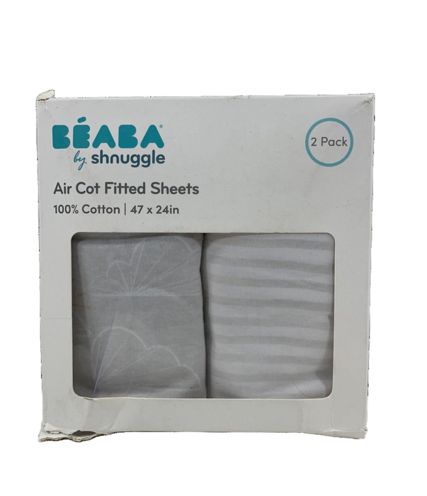 Beaba Air Cot Fitted Sheets, 2 Pack