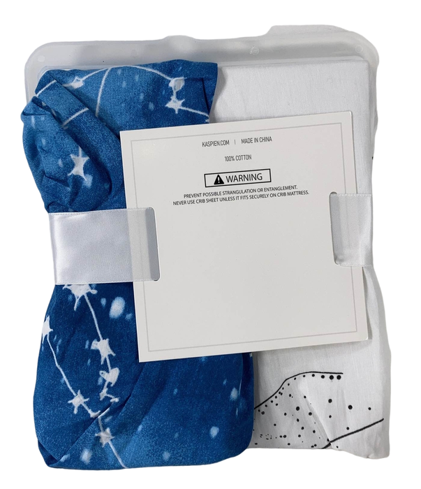 Shop JumpOff Jo 2 Pack Fitted Bassinet Sheets, Blue Galaxy Bears at GoodBuy Gear