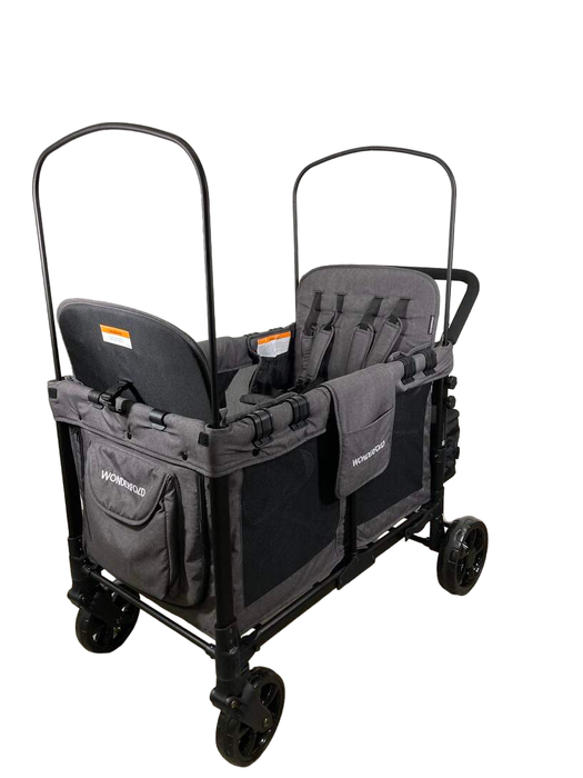 secondhand Wonderfold W4 Multifunctional Quad Stroller Wagon, 2023, Charcoal Grey