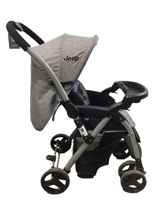 secondhand Delta Children Jeep TurboGlyde Reversible Handle Stroller, 2021, Grey Tweed