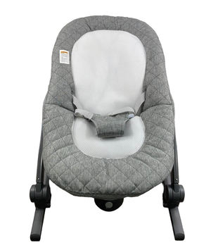 Aura Deluxe Portable Rocker & Bouncer - Quilted Charcoal Tweed