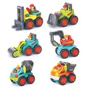 used Stone & Clark 6 Pieces Construction Vehicles Toy Trucks Set