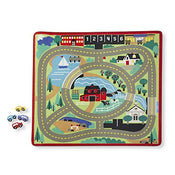 used Melissa & Doug Round The Town Road Rug & Car Set