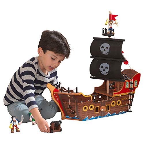 KidKraft Adventure Bound: Wooden Pirate Ship Play Set