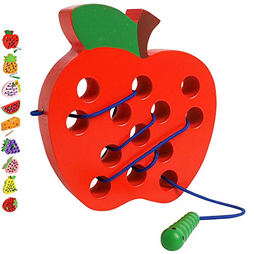 used Lacing Apple Threading Toy