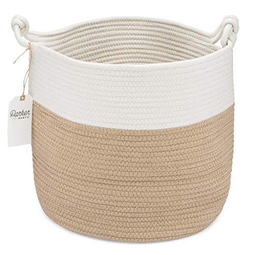 Shop Parker Baby Co. Rope Storage Basket, Round, Cream/Beige at GoodBuy Gear