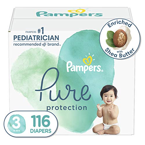 used Pampers Pure Protection Diapers Size 3, 116 Count, 66 count