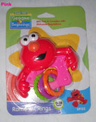 used Sesame Street Elmo Rattle With Rings, 2pk