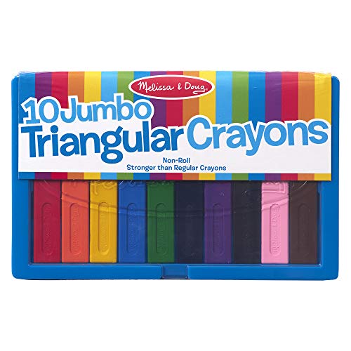 used Melissa & Doug 10 Jumbo Triangular Crayons