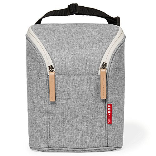 Shop Skip Hop Grab And Go Double Bottle Bag, Grey Melange at GoodBuy Gear