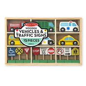 Melissa & Doug Wooden Vehicles & Traffic Signs