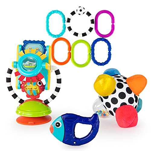 used Sassy Discover the Senses Gift Set, Developmental Toys Sensory Toy Set