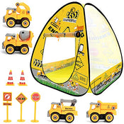 used Kids Play Tent Pop Up Tent with Construction Vehicle Trucks