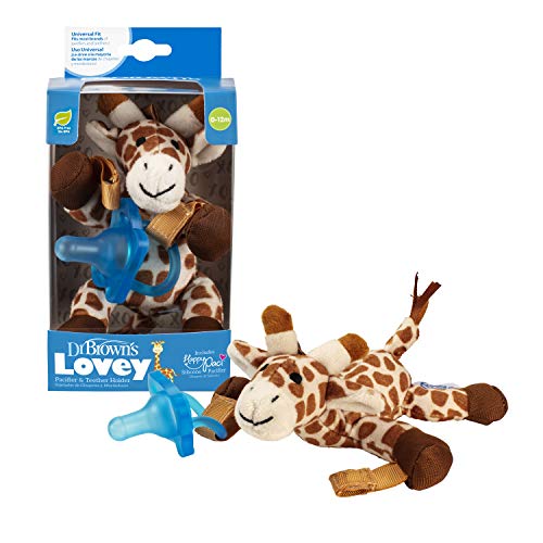 used Dr. Brown's Lovey Pacifier and Teether Holder, Giraffe