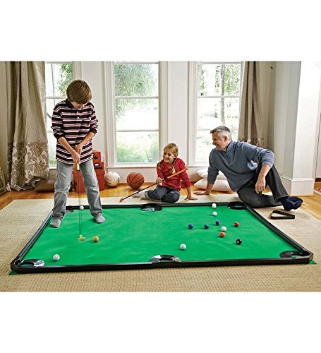 Hearthsong Indoor Golf Pool Game, 78L x 57W, Includes 2 Clubs, 16 Balls,  6 Holes, Ages 3 and Up