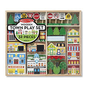 used Melissa & Doug Wooden Town Playset