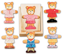 used Melissa & Doug Wooden Bear Dress-Up