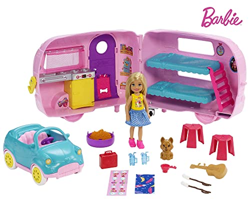 used Mattel Barbie Club Chelsea Camper Playset