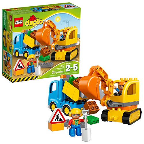 used LEGO duplo Town Truck & Tracked Excavator Set