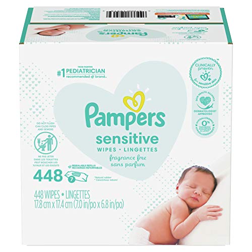 used Pampers Sensitive Baby Wipes, 576 Count