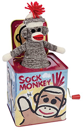 used Schylling Sock Monkey Jack in the Box