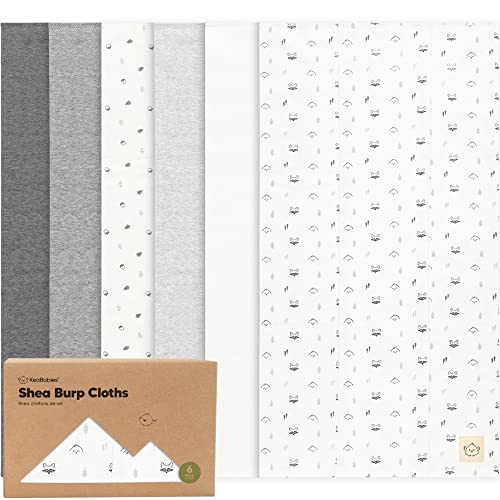 Keababies 6pk Shea Burp Cloths - Neutrals