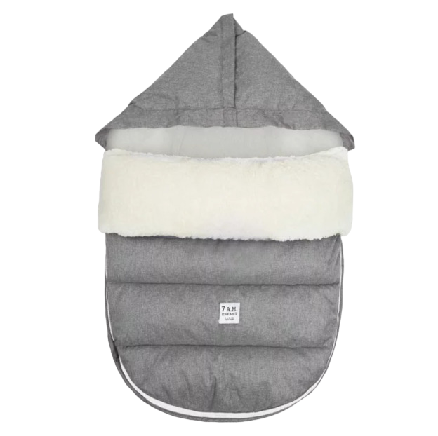 7 A.M. Enfant LambPOD Stroller and Car Seat Footmuff, Small/Medium, Heather Grey