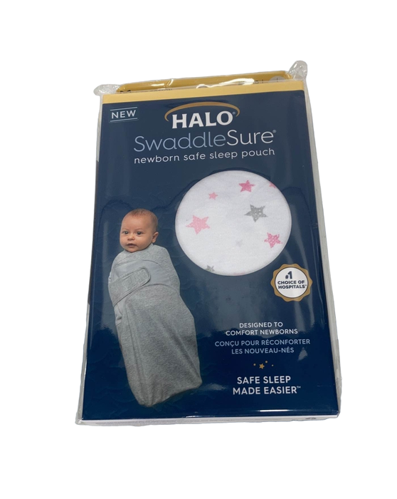 used Halo SwaddleSure Sleep Sack, Newborn, Winkle Pink