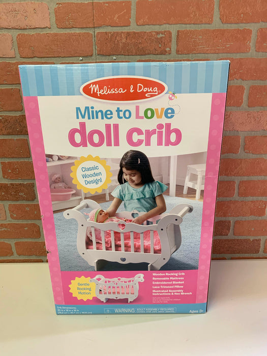 secondhand Melissa & Doug Mine To Live Doll Crib