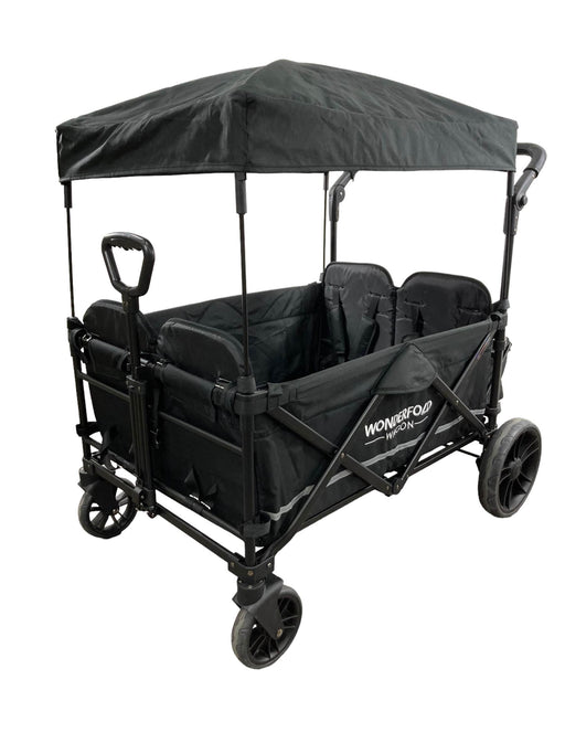 used Wonderfold X4M Push & Pull Quad Stroller, 2021, Volcanic Black