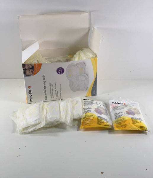 Medela Safe & Dry Ultra Thin Disposable Nursing Pads, 120 Count Breast Pads  for Breastfeeding, Leakproof Design, Slender and Contoured for Optimal Fit