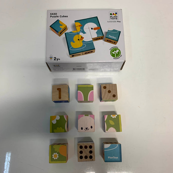 used Plan Toys Puzzle Cubes