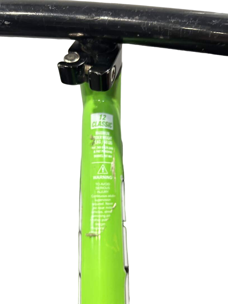 Strider Balance Bike 12” Classic, Green, With Strider Snow Ski Set