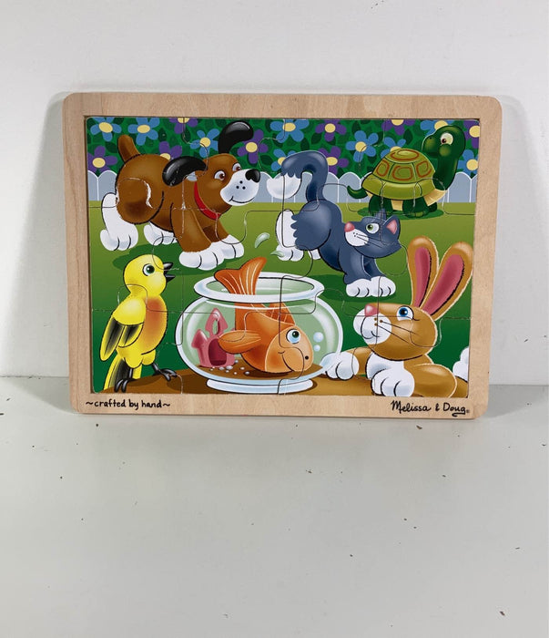 used Melissa & Doug 12-Piece Wooden Jigsaw Puzzle