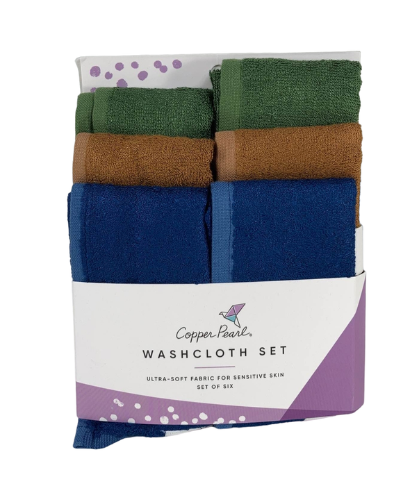 Shop Copper Pearl 6 Ultra Soft Washcloths, River at GoodBuy Gear